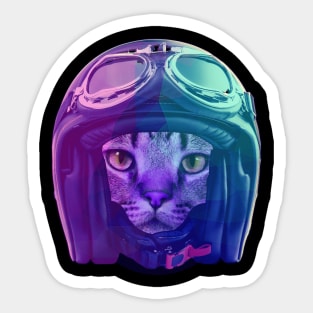 Biker Cat Sticker